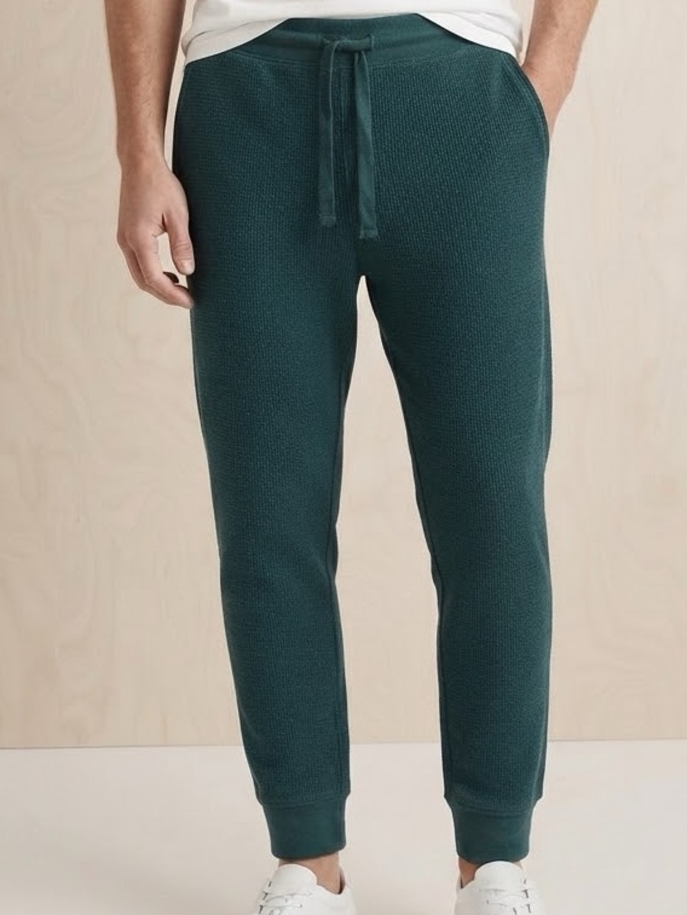 Stanford Sleep Pants Men's Dark Green Knit Drawstring Size L